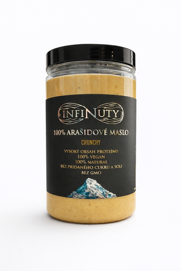 100% Arašidové maslo CRUNCHY 1 kg